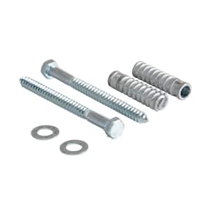 0 .75 in. W 6.375 in. H 0 .75 in. D Silver 2 Spike Concrete Hardware Kit for Car Stop