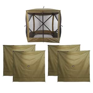 Quick-Set Traveler Green Outdoor Screen Shelter with Wind Panels (4-Pack)