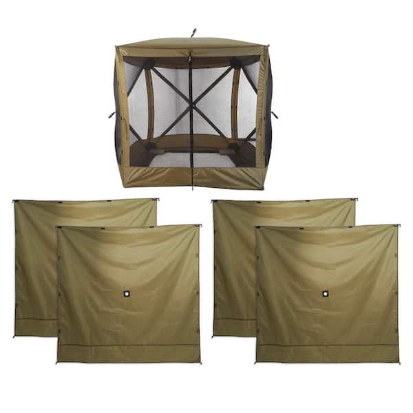 Clam Quick-Set Traveler Green Outdoor Screen Shelter with Wind Panels (4-Pack)