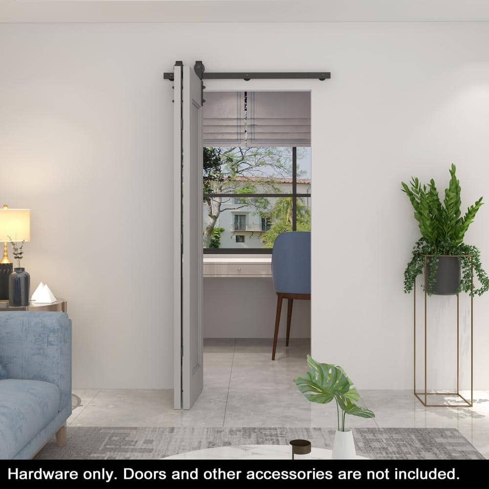 Matte Black 42" Steel Bi-Fold Door Hardware Kit
