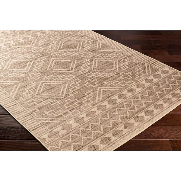 Ez Jute Brown 5 ft. x 8 ft. Machine-Washable Rug