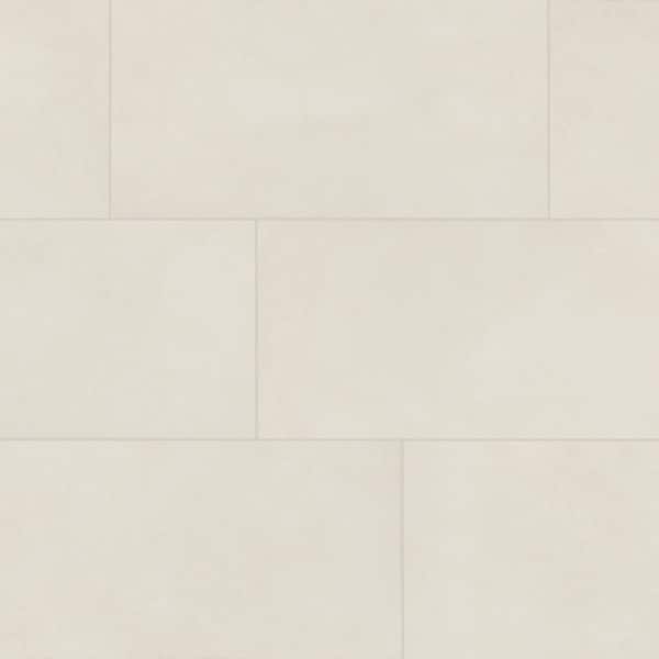 Daltile Indoterra White Desert 12 in. x 24 in. Matte Porcelain Concrete Look Floor and Wall Tile (17.02 sq. ft./case)