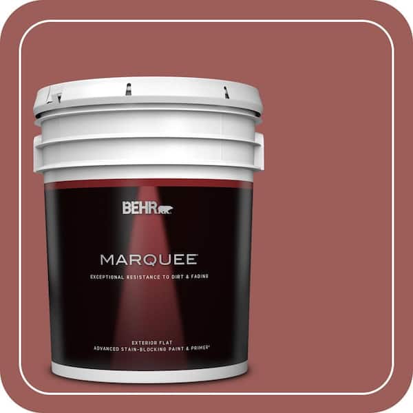 BEHR MARQUEE 5 gal. #PMD-86 Arabian Red Flat Exterior Paint & Primer
