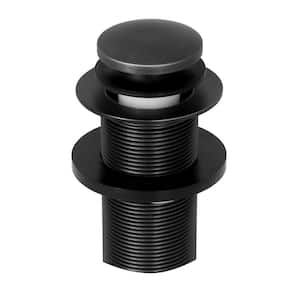 2 in. Extended Push Button Tub Drain, Matte Black