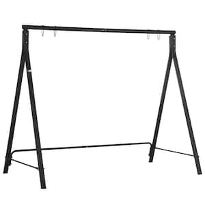 82.75 in. W Heavy Duty Metal Porch Swing Stand, Hanging Chair Stand Only, 528 LBS Weight Capacity, Black