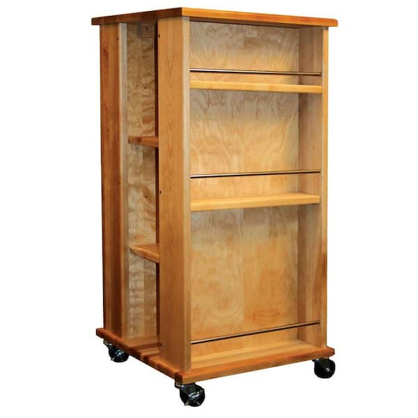 Catskill Craftsmen Natural Kitchen Cart with Adjustable Shelves