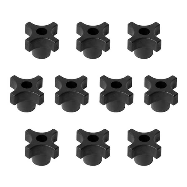 ‎POWERTEC 5/16 in.-18 4-Start Thru Knob for T Track Accessories, Featherboards, Woodworking Jigs, Cabinet and Fixtures (10-Pack)