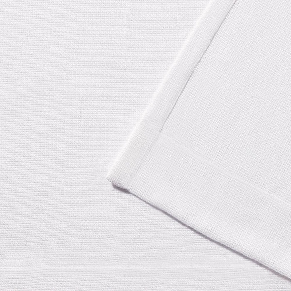 Miami Winter White Solid Sheer Grommet Top Indoor/Outdoor Curtain, 54 in. W x 84 in. L (Set of 2)
