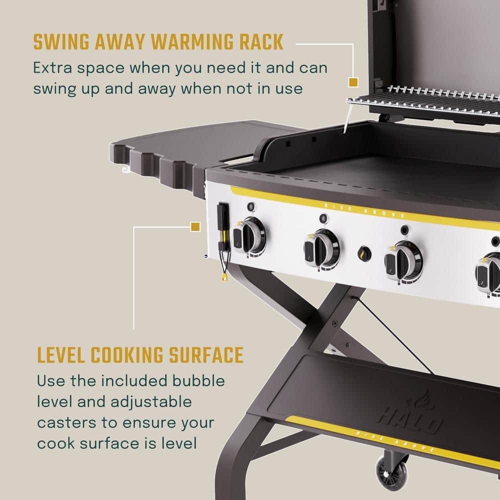 Elite Stainless Steel Propane Gas Hibachi Griddle with 3 Burners