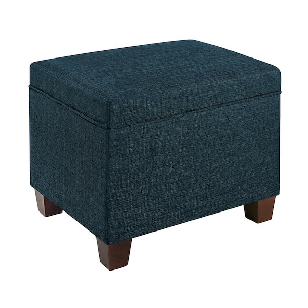 Convenience Concepts Madison Dark Blue Fabric Storage Ottoman