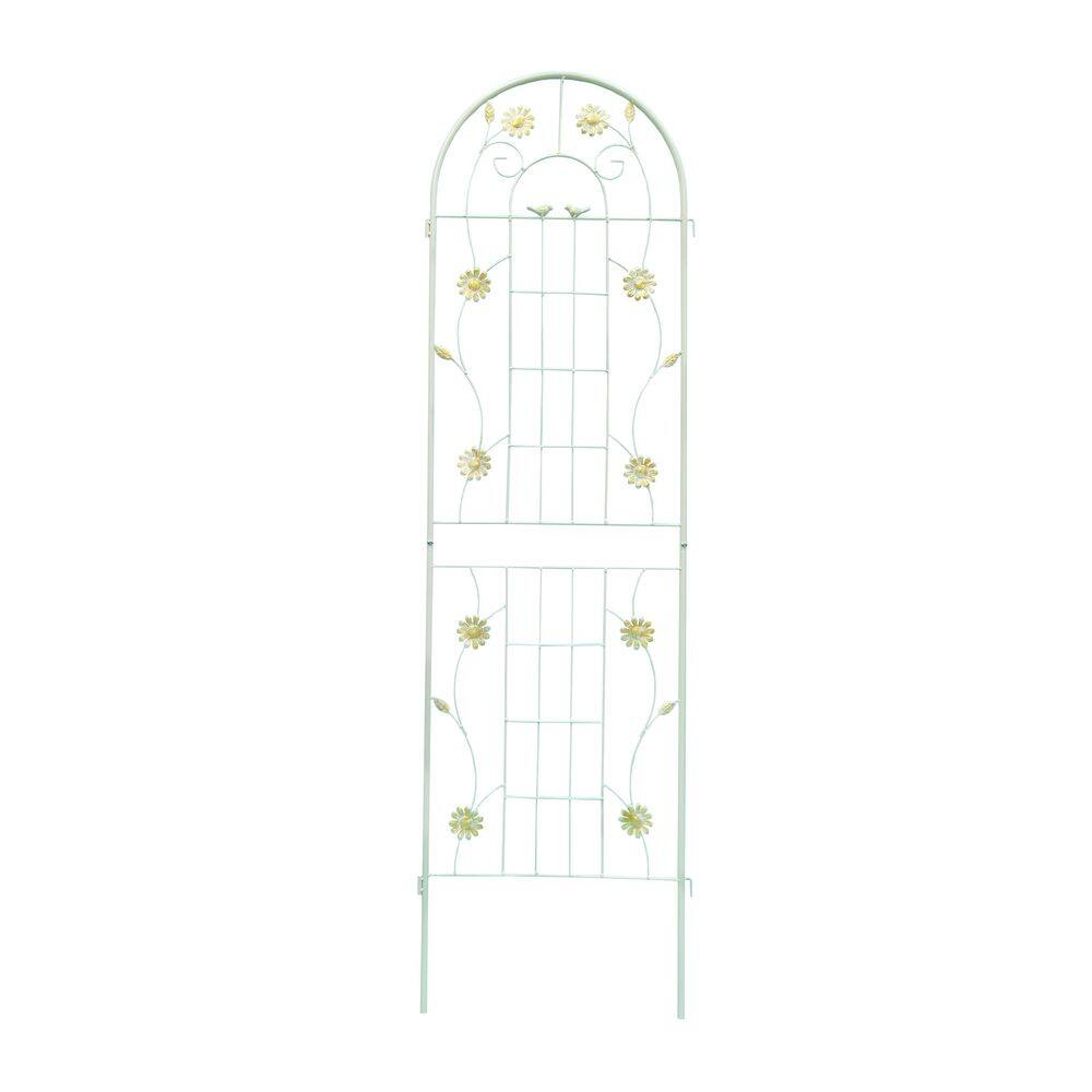 4 Pack 71 in H x 19.7 in W Rustproof Metal Garden Trellis, Outdoor Flower Support for Climbing Plants, White Flower price history on PriceWatchPro