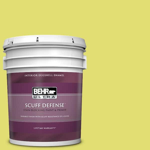 BEHR ULTRA 5 gal. #400B-4 Citron Extra Durable Eggshell Enamel Interior Paint & Primer