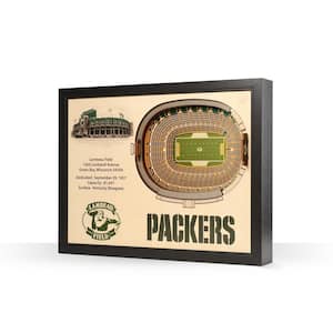 NFL Green Bay Packers 25 Layer Stadiumviews 3D Wooden Wall Art