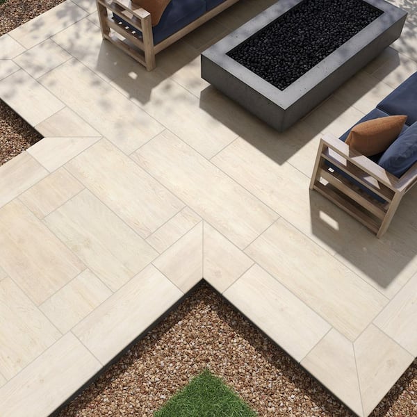 MSI Caldera Blanca 2cm. x 16 in. x 47 in. Matte Porcelain Paver Floor Tile (10.44 sq. ft./Case)