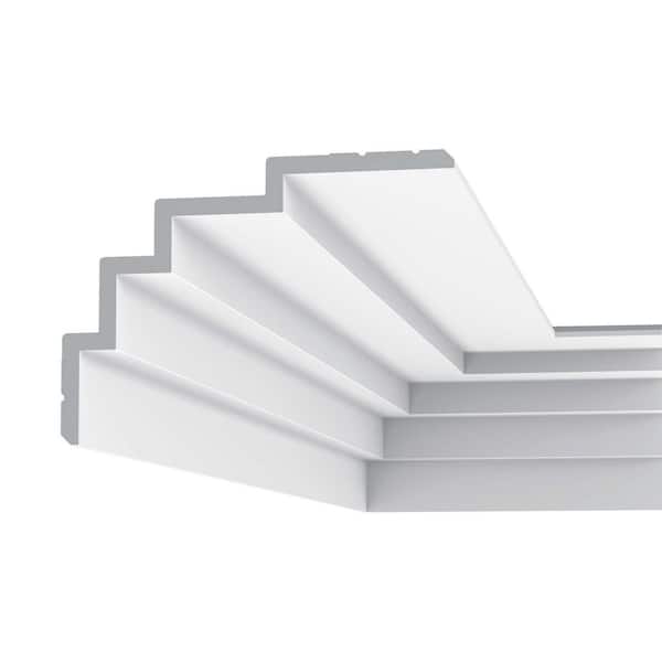 ORAC DECOR 8-1/4 in. x 5-7/8 in. x 78-3/4 in. Primed White Plain Polyurethane Crown Moulding (7-Pack)