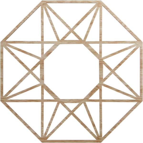 Ekena Millwork 0.25 in. x 24 in. x 24 in. Wood (Red Oak) Medallion Moulding