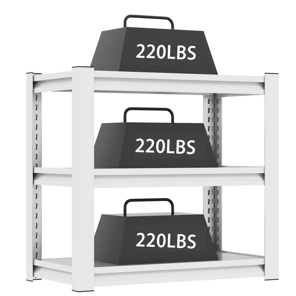 White Adjustable 3-Tier Metal Aquarium Stand with Shelves