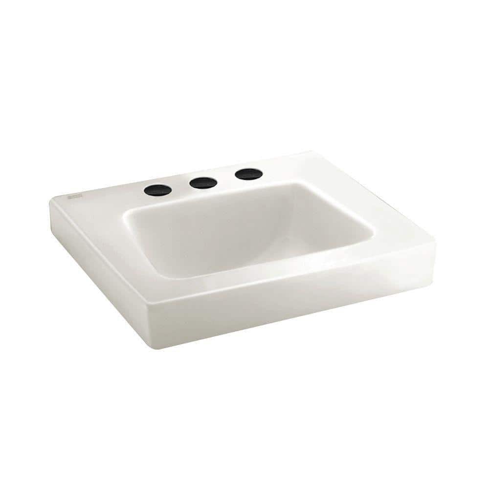Roxalyn Wall-Mounted Bathroom Sink in White