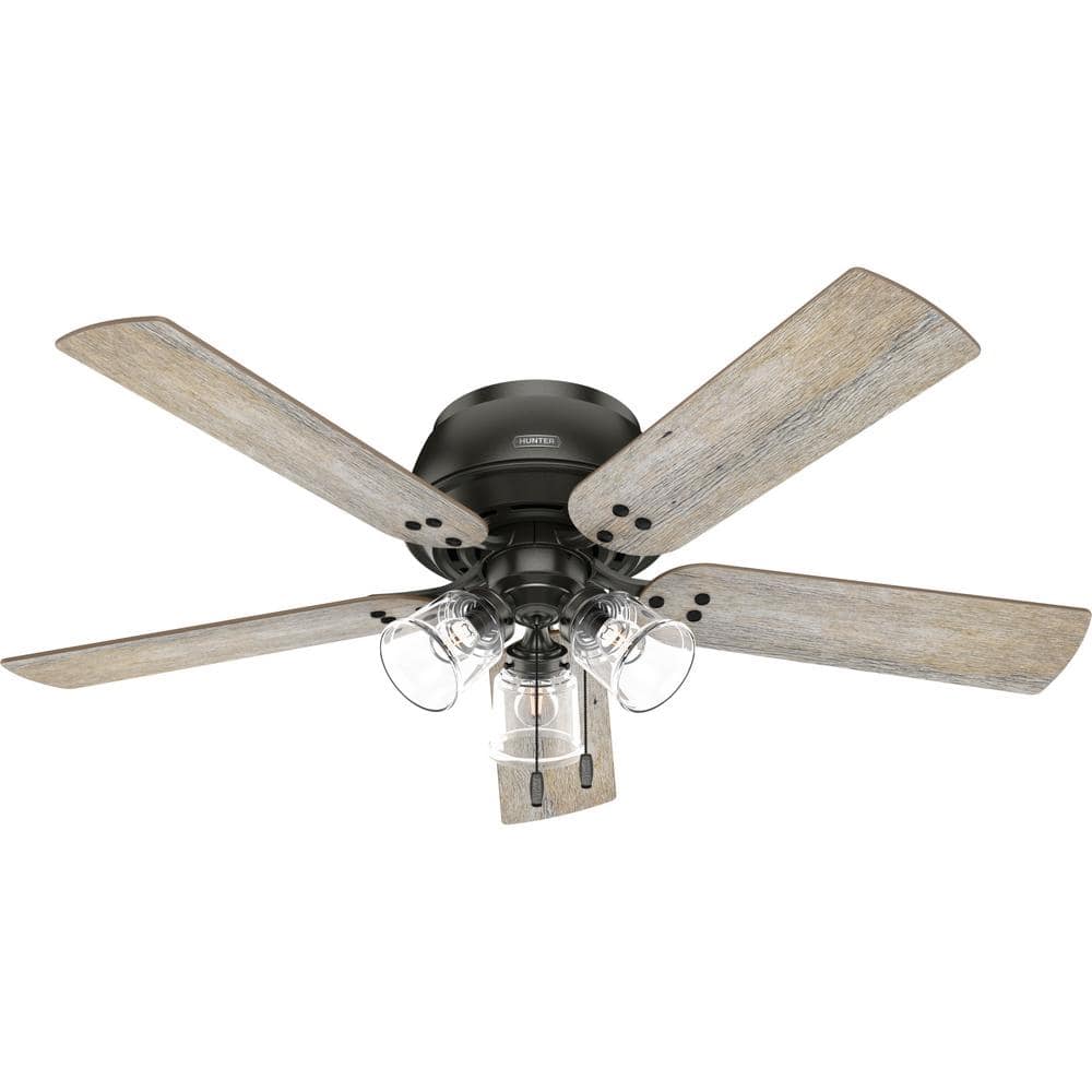 Noble Bronze 52" Low Profile Ceiling Fan with Light Kit