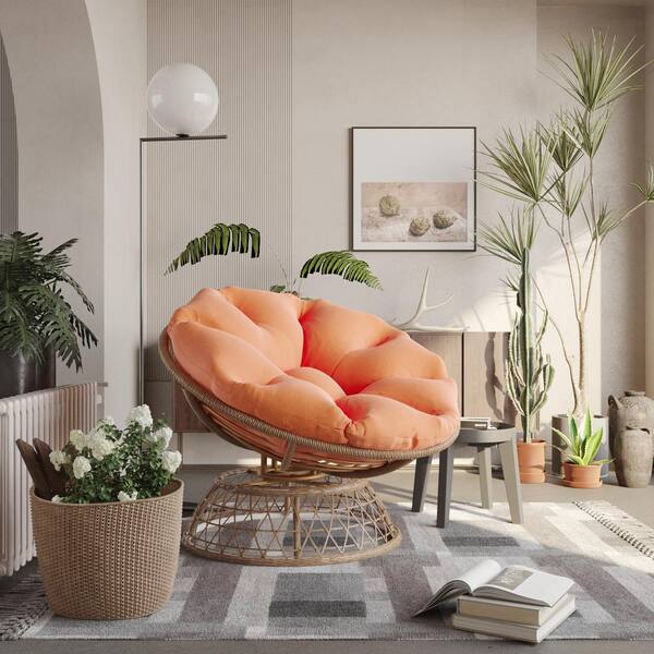 Orange discount papasan cushion