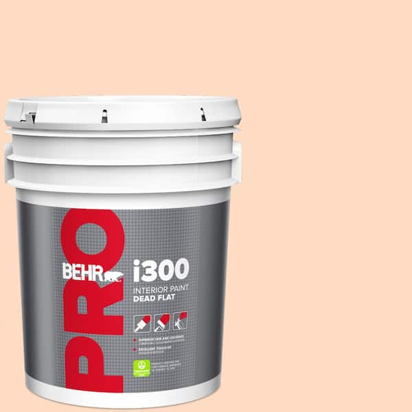 BEHR PRO 5 gal. #250A-3 Whispering Peach Dead Flat Interior Paint
