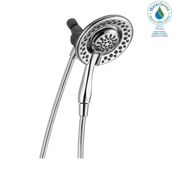 Delta In2ition 4-Spray Patterns 1.75 GPM 6.13 in. Wall Mount Dual Shower Heads in Chrome