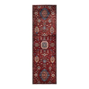 Serapi One-of-a-Kind Traditional Orange 2 ft. x 8 ft. Runner Hand Knotted Tribal Area Rug