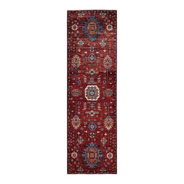 Solo Rugs Serapi One-of-a-Kind Traditional Orange 2 ft. x 8 ft. Runner Hand Knotted Tribal Area Rug