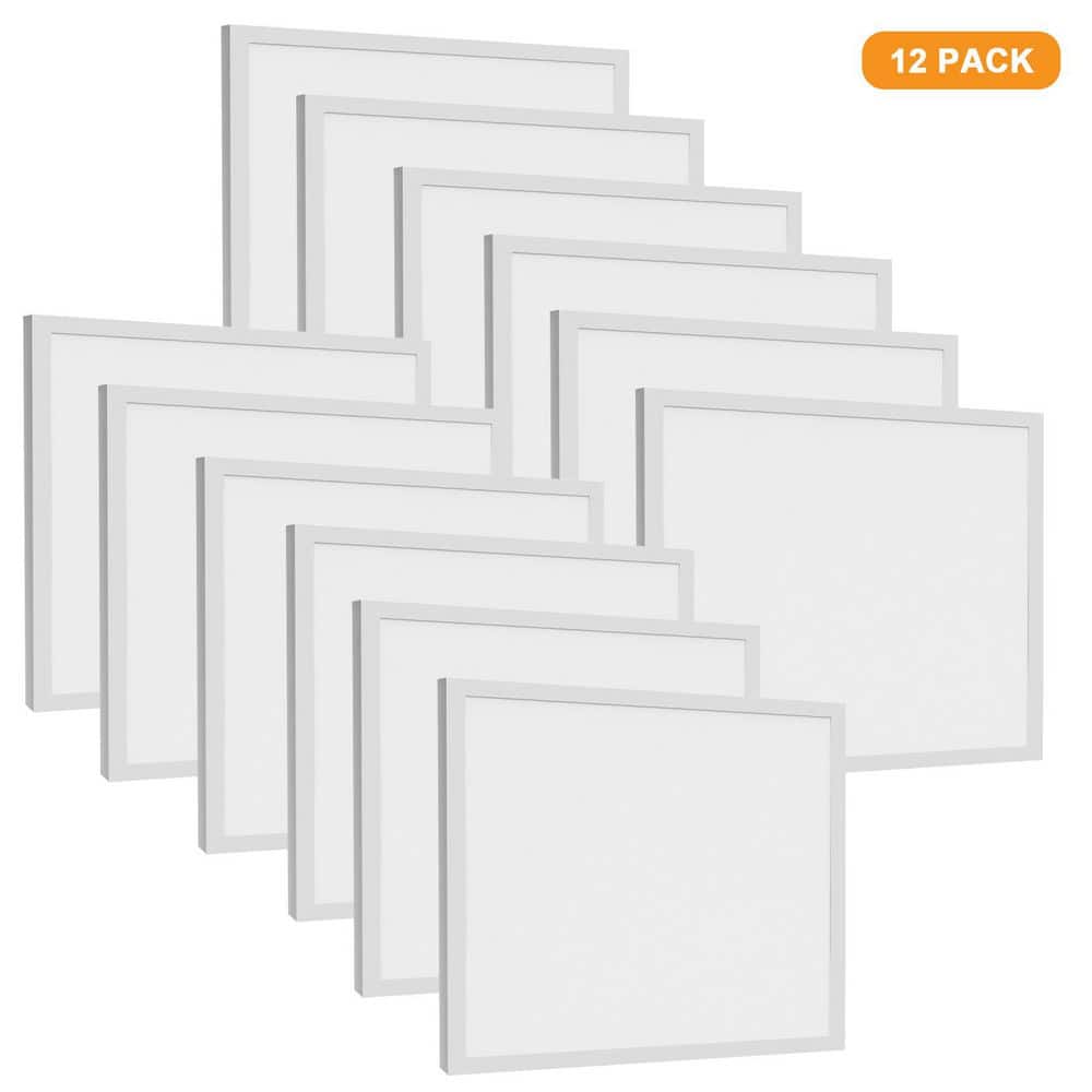 12-Pack 2 ft. x 2ft. Dimmable White 4400-Lumens Wattage Selectable Integrated LED Back-Lit Flat Panel Light price history on PriceWatchPro