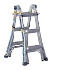 14 ft. Reach Aluminum 5-in-1 Multi-Position Pro Ladder with Powerlite Rails 375 lbs. Load Capacity Type IAA Duty Rating