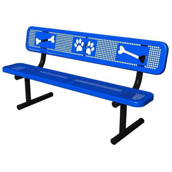 Ultra Play Blue Paws Dog Park Commercial Bench