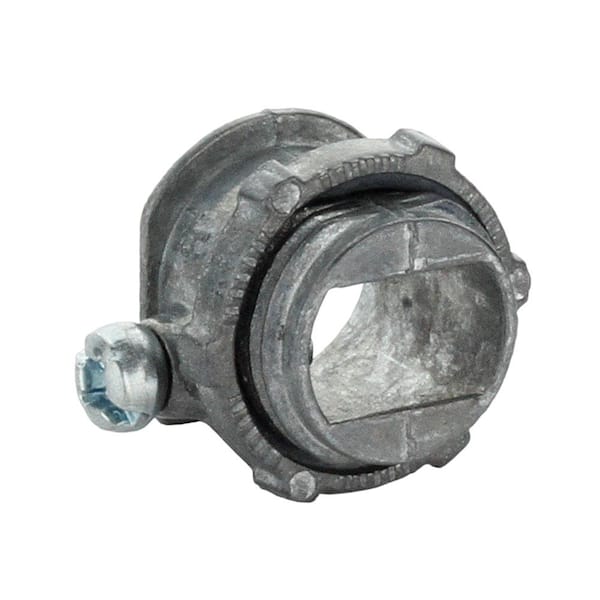 Commercial Electric 3/8 in. (1/2 in. knockout) Flexible Metal Conduit (FMC) AC (BX) Connector (5-Pack)