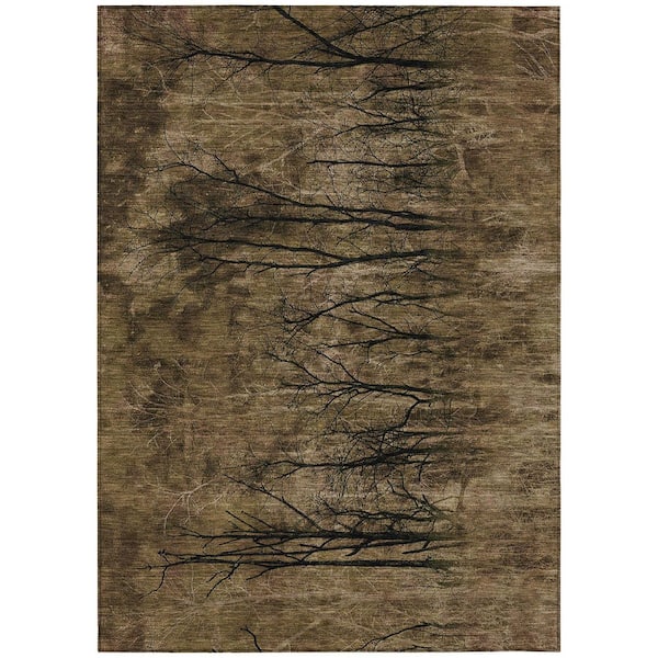 Addison Rugs Chantille Machine Washable Indoor/Outdoor Abstract ACN2083 Brown 3 ft. x 5 ft. Area Rug