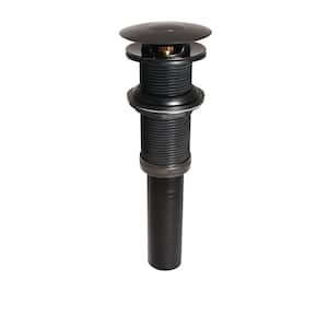 1-1/4 in. Push Button Bathroom Sink Drain without Overflow, Oil Rubbed Bronze