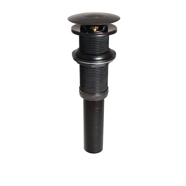 KEENEY 1-1/4 in. Push Button Bathroom Sink Drain without Overflow, Oil Rubbed Bronze