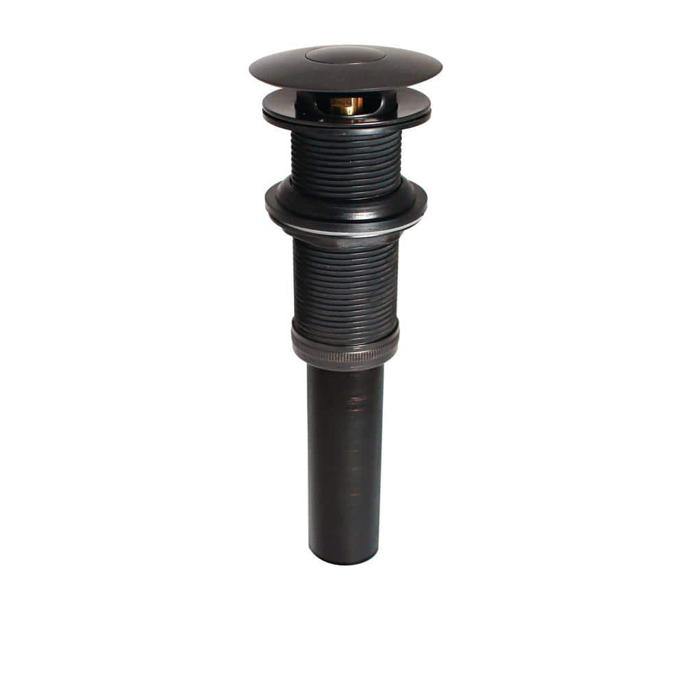 UPC 046224052623 product image for 1-1/4 in. Push Button Bathroom Sink Drain without Overflow, Oil Rubbed Bronze | upcitemdb.com