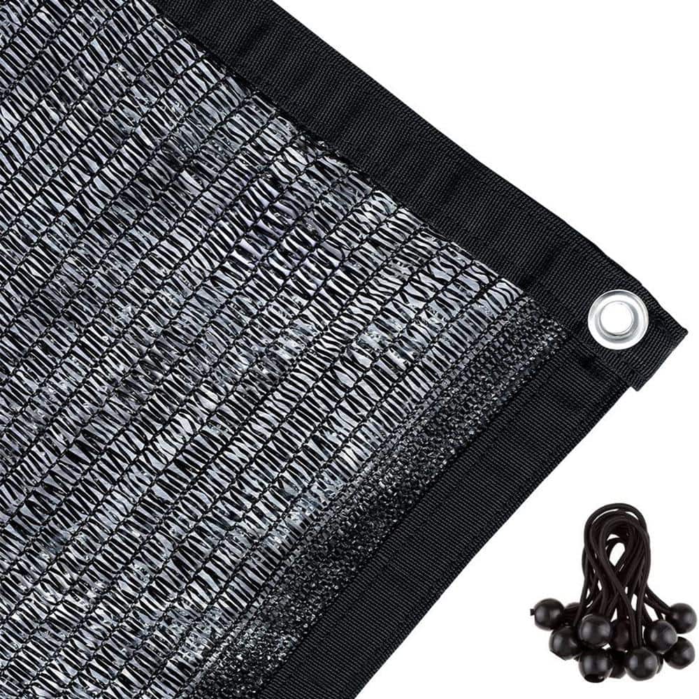 10 ft. x 20 ft. Black 40% Sunblock Shade Cloth with Grommets for Plant Cove