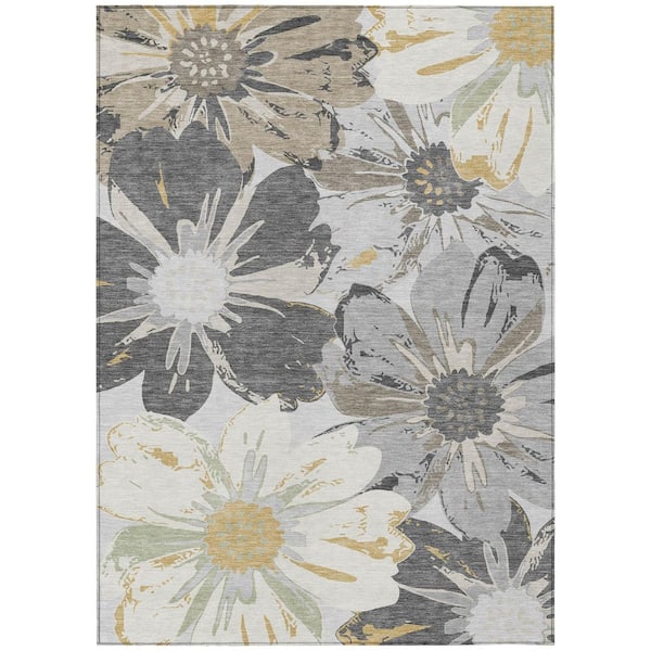 Chantille Machine Washable Indoor/Outdoor Abstract ACN2971 Gray 10 ft. x 14 ft. Area Rug