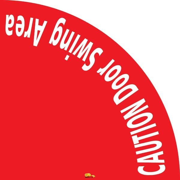 36 in. Door Swing Safety Floor Sign