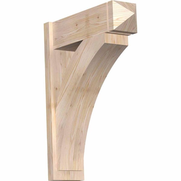 Ekena Millwork 8 in. x 34 in. x 26 in. Thorton Arts and Crafts Rough Sawn Douglas Fir Outlooker