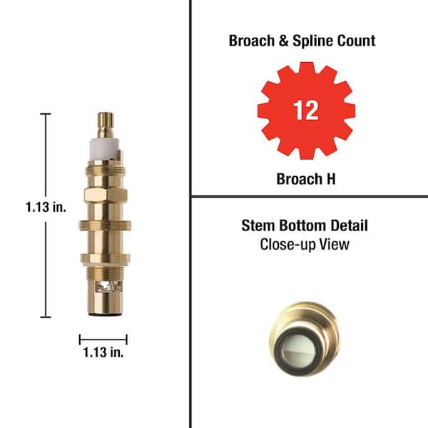 9H-8 Hot/Cold Stem for Price Pfister Faucets