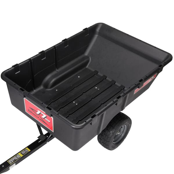 Brinly-Hardy PCT-17BH 850 lb. 17 cu. ft. Tow-Behind Poly Utility Cart with Durable Compression Molded Bed for Lawn Tractors & Zero-Turn Mowers - 3