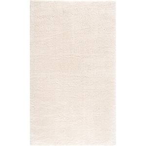 Retro Ivory (7 ft. x 10 ft.) - 6 ft. 6 in. x 9 ft. 4 in. Modern Abstract Area Rug