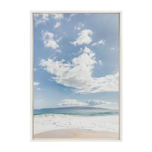Sylvie Beach by Alicia Abla Framed Canvas Coastal Art Print 23 in. x 33 in.