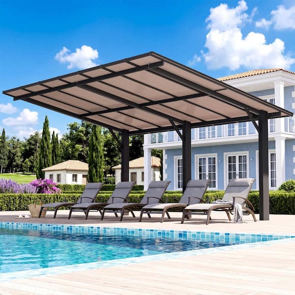 14 ft. x 10 ft. Outdoor Freestanding Hardtop Gazebo, Grill Gazebo and Pergola
