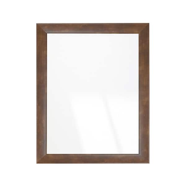 BrandtWorks Contemporary Mocha Walnut Brown Wall Mirror 32 in. W x 41 in. H