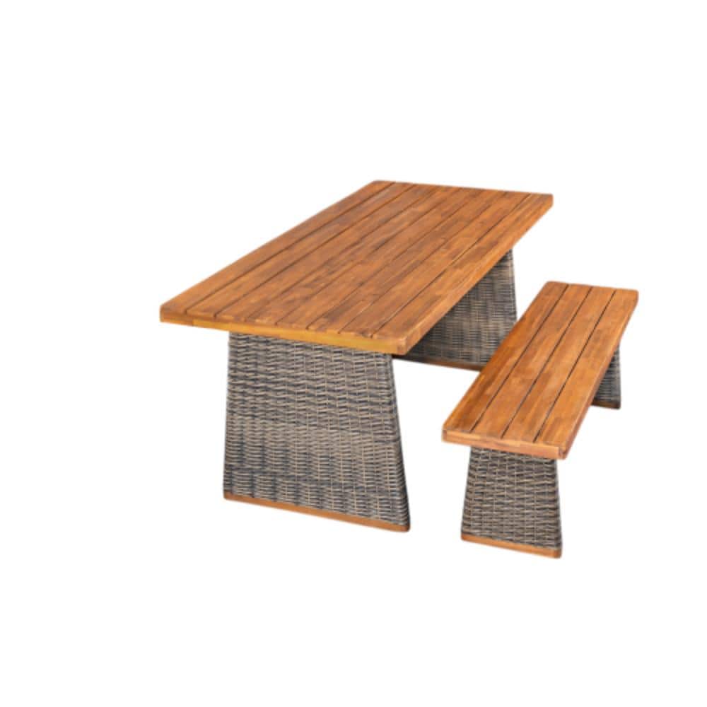 2-Piece Grey Wicker Outdoor Dining Set price history on PriceWatchPro