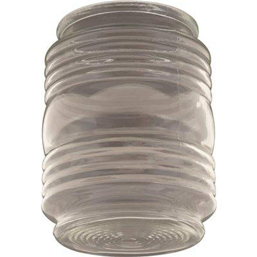 4-3/4 in., 3-1/8 in. Clear Fitter Jelly Jar Ceiling Fixture Replacement Gla