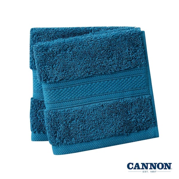 Cannon Peacock Blue Cotton Hand Towel (Harbor) in the Bathroom Towels  department at