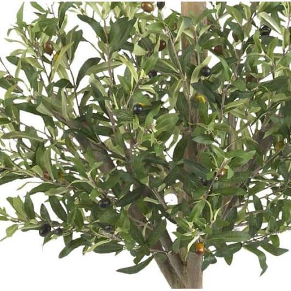 Elegant Outdoor 60" Silk Olive Double Topiary in Pot
